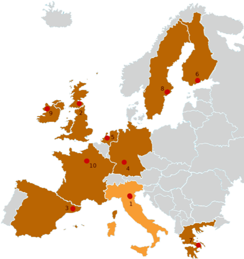 HPC Europa 3 map